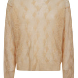 Stussy Beige Crew Neck Sweater