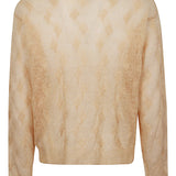 Stussy Beige Crew Neck Sweater