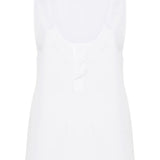Saint Laurent White Sheer Tank Top