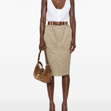 Saint Laurent White Sheer Tank Top