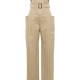 Saint Laurent strapless belted cotton jumpsuit