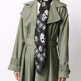 Alexander McQueen Black Skull Print Scarf
