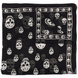Alexander McQueen Black Skull Print Scarf
