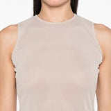 Saint Laurent Beige Ruffled Short Dress