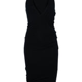 Saint Laurent Black Ruched Dress