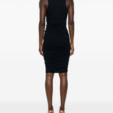 Saint Laurent Black Ruched Dress