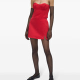 Marc Jacobs Crimson Bias Cut Skirt