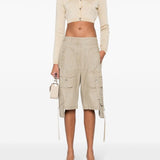 Versace Barocco lurex cropped cardigan