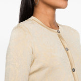 Versace Barocco lurex cropped cardigan