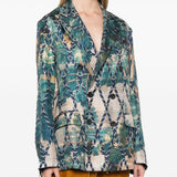 Pierre Louis Mascia Beige Geometric Jacket