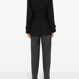 Burberry Black Gabardine Trench Jacket