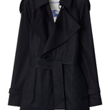 Burberry Black Gabardine Trench Jacket