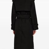 Burberry Black Detachable Collar Trench Coat