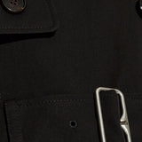 Burberry Black Detachable Collar Trench Coat