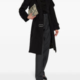 Burberry Black Detachable Collar Trench Coat