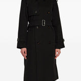 Burberry Black Detachable Collar Trench Coat