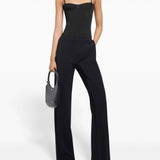 Courreges Black Layered Panel Trousers