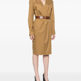Saint Laurent Camel Belted Dress