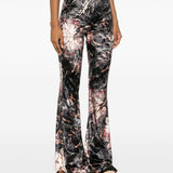 Etro Black Multicolour Floral Velvet Trousers