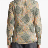 Etro Green Patchwork Long Sleeve Shirt