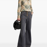 Etro Green Patchwork Long Sleeve Shirt