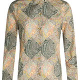 Etro Green Patchwork Long Sleeve Shirt