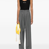 Palm Angels Black Embroidered Tank Top