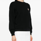 Maison Kitsune Black Crew Neck Sweatshirt