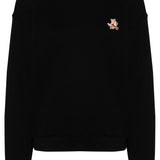 Maison Kitsune Black Crew Neck Sweatshirt