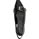 Givenchy Black Slingback Pumps with Buckle Detail