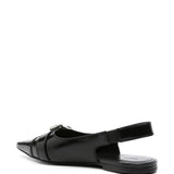 Givenchy Black Slingback Pumps with Buckle Detail