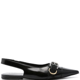 Givenchy Black Slingback Pumps with Buckle Detail