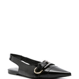Givenchy Black Slingback Pumps with Buckle Detail