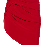 Jacquemus Red Asymmetric Mini Skirt