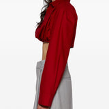Jacquemus Red Asymmetric Hem Shirt