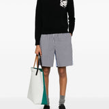 Maison Kitsune Black Crew Neck Sweater