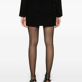 Self-Portrait Black Mini Skirt Tweed Design