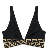 Versace greca print bikini top