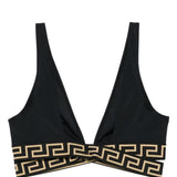 Versace greca print bikini top