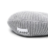Ganni Ribbed wool hat