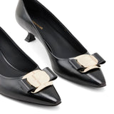 Ferragamo Black Bow Detail Pump