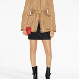 Burberry EKD-embroidered diamond-quilted jacket