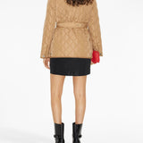 Burberry EKD-embroidered diamond-quilted jacket