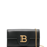Balmain logo-plaque leather crossbody bag