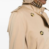 Burberry Light Brown Epaulettes Trench Coat