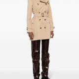 Burberry Light Brown Epaulettes Trench Coat