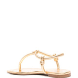 Gianvito Rossi Golden Sandals Elasticated Strap Couture