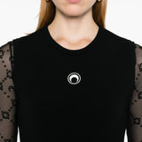Marine Serre Crescent Moon-embroidered tank top