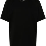 Y3 Black Intercontinental Embroidered Logo Tee