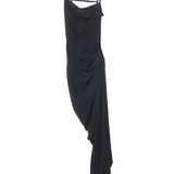 Jacquemus Black Draped Sleeveless Dress